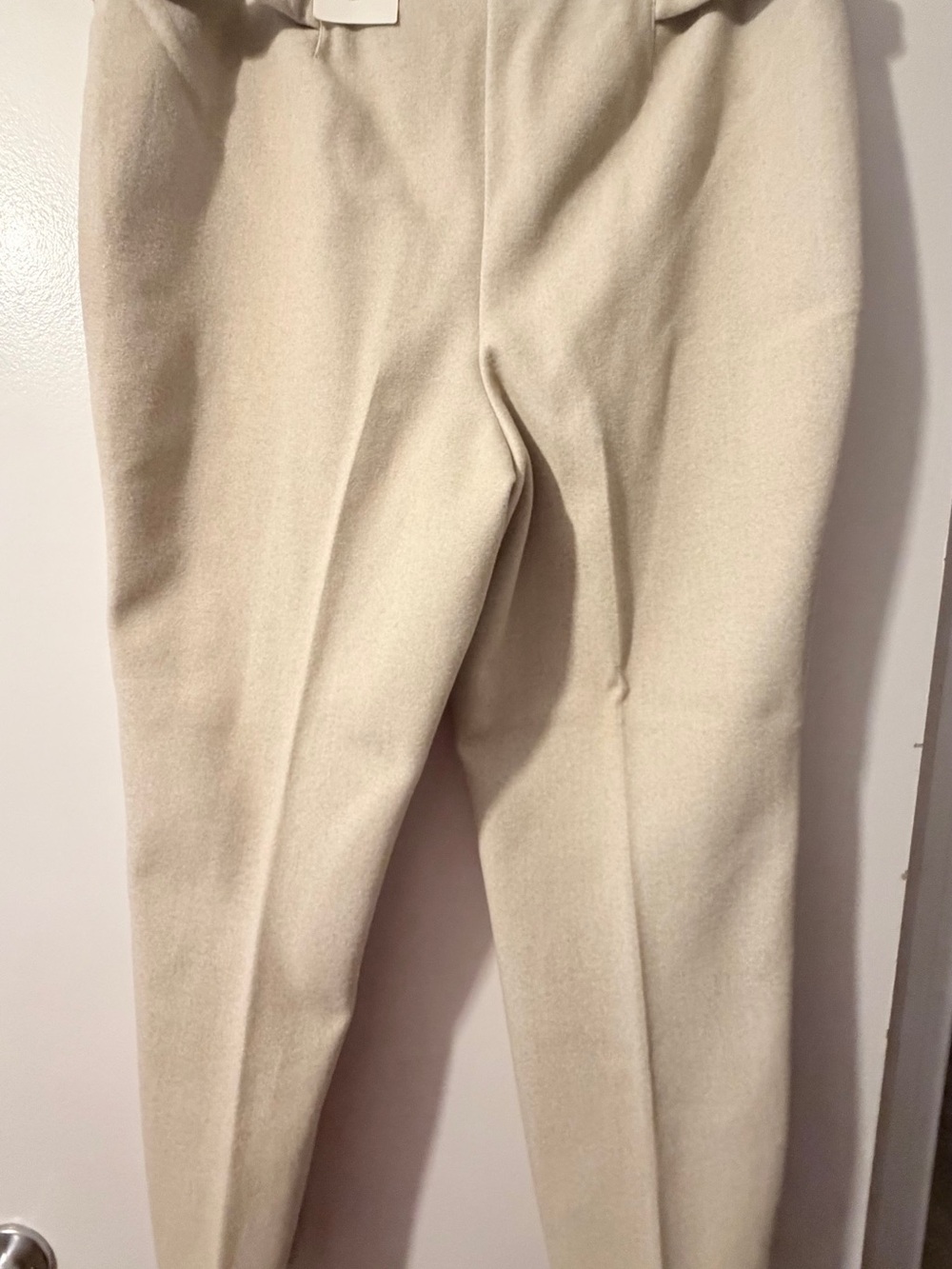 Soho Apparel Cream Tailored Trousers - Picture 3 of 12